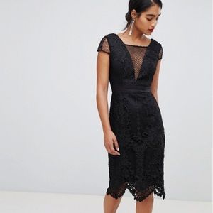 Chi Chi London Cocktail Lace MIDI Dress